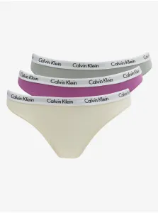 Nohavičky pre ženy Calvin Klein Underwear - tmavoružová, ružová, sivá #4923330