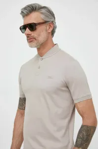 Bavlnené polo tričko Calvin Klein béžová farba, jednofarebný #9341011