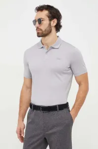 Bavlnené polo tričko Calvin Klein šedá farba, jednofarebný