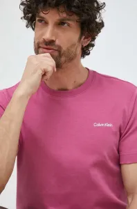 Bavlnené tričko Calvin Klein fialová farba, jednofarebné #6213596