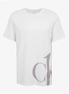 Pyžamové tričko Calvin Klein Underwear biela farba, s potlačou