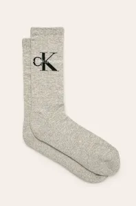 Calvin Klein MEN CREW 1P CK JEANS RIB DESMOND Pánske ponožky, sivá, veľkosť