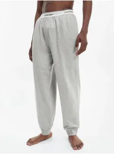 Pyžamové nohavice Calvin Klein Underwear pánske, šedá farba, jednofarebná #601310