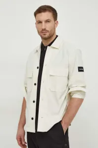 Košeľa Calvin Klein pánska, béžová farba, regular #8920734