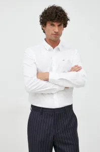 Košeľa Calvin Klein pánska, biela farba, slim, s klasickým golierom #6362100