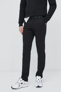 Nohavice Calvin Klein pánske, čierna farba, priliehavé #9423723