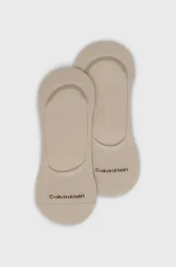 Ponožky Calvin Klein (2-pak) pánske, béžová farba #5144776