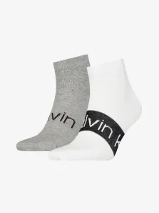 Ponožky Calvin Klein (2-pak) pánske, biela farba #180575