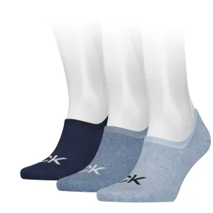 Súprava troch párov pánskych ponožiek v modrej farbe Calvin Klein