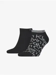Sada dvoch párov pánskych vzorovaných ponožiek v čiernej farbe Calvin Klein Underwear