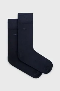Ponožky Calvin Klein 2-pak pánske, tmavomodrá farba, 701218631