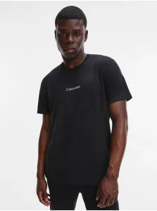 Pyžamové tričko Calvin Klein Underwear čierna farba, jednofarebné #183186