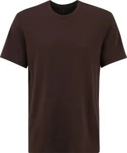 Pyžamové tričko Calvin Klein Underwear pánsky, hnedá farba, s nášivkou #228450