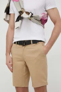 Šortky Calvin Klein pánske, béžová farba