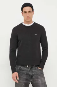 Sveter Calvin Klein pánsky, čierna farba, tenký #8764221