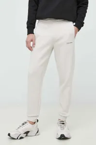 Tepláky Calvin Klein pánske, béžová farba, jednofarebné #6714399