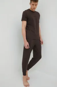 Tepláky Calvin Klein Underwear pánske, hnedá farba, jednofarebné #221916