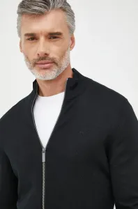 Vlnený sveter Calvin Klein pánsky, čierna farba, #7241784