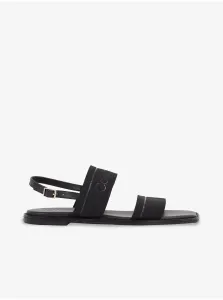 Sandále Calvin Klein SQUARED SANDAL HE dámske, čierna farba, HW0HW01496