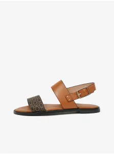Hnedé dámske kožené sandále Calvin Klein #661720