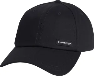 Bavlnená šiltovka Calvin Klein čierna farba, jednofarebná, K50K510487