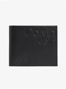 Kožená peňaženka Calvin Klein Jeans dámsky, čierna farba #266839