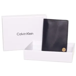 Kožená peňaženka Calvin Klein pánsky, čierna farba #266851