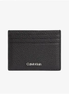 Kožené puzdro na karty Calvin Klein pánsky, čierna farba #258863