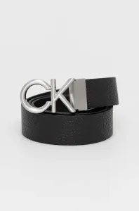 Kožený opasok Calvin Klein pánsky, čierna farba #7810257