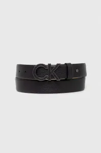 Kožený opasok Calvin Klein pánsky, čierna farba #8701360