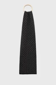 Šál Calvin Klein pánsky, čierna farba, vzorovaný