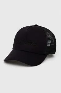 Šiltovka Calvin Klein čierna farba, s nášivkou #8919149