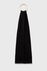 Vlnený šál Calvin Klein čierna farba, jednofarebný #7558629