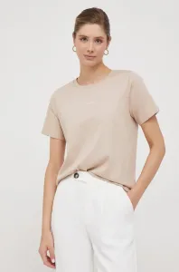 Bavlnené tričko Calvin Klein béžová farba #8804640