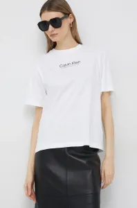 Bavlnené tričko Calvin Klein biela farba #9012102