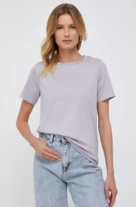 Bavlnené tričko Calvin Klein fialová farba