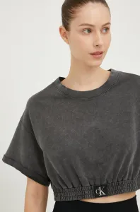Bavlnené tričko Calvin Klein šedá farba,