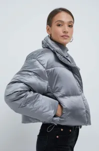 Bunda Calvin Klein dámska, strieborná farba, zimná, oversize #7520676