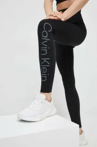 Tréningové legíny Calvin Klein Performance Essentials čierna farba, s potlačou #5854781