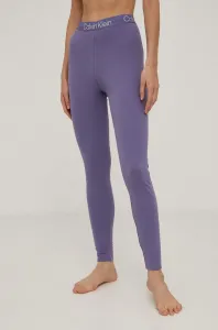 Pyžamové legíny Calvin Klein Underwear dámske, fialová farba, s potlačou