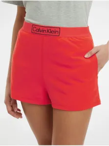 Pyžamové šortky Calvin Klein Underwear dámske, červená farba, #631614