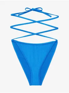 Modrý dámsky rebrovaný spodný diel plaviek Calvin Klein Underwear #600287