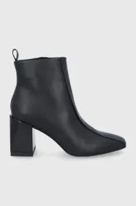 Členkové topánky Calvin Klein dámske, čierna farba, na podpätku #7353181