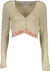 Kardigán Calvin Klein Jeans dámsky, béžová farba, tenký #278613