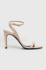 Kožené sandále Calvin Klein béžová farba #6646664