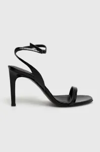 Kožené sandále Calvin Klein čierna farba #8804729