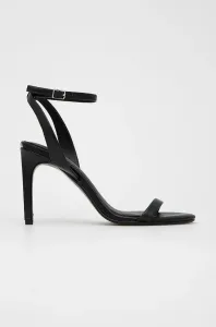 Kožené sandále Calvin Klein Essentia čierna farba #6565027