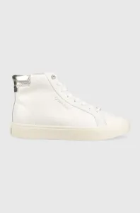 Kožené tenisky Calvin Klein Vulc High Top biela farba, #5705153