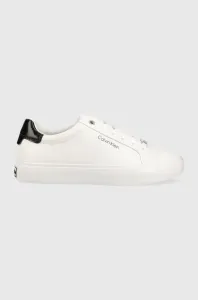 Kožené tenisky Calvin Klein VULC LACE UP biela farba, HW0HW01406 #8919846