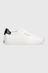 Kožené tenisky Calvin Klein VULC LACE UP biela farba, HW0HW01681 #8764997
